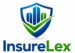 InsureLex logo with blue shield, green checkmark, and modern text design symbolizing insurance and legal services
